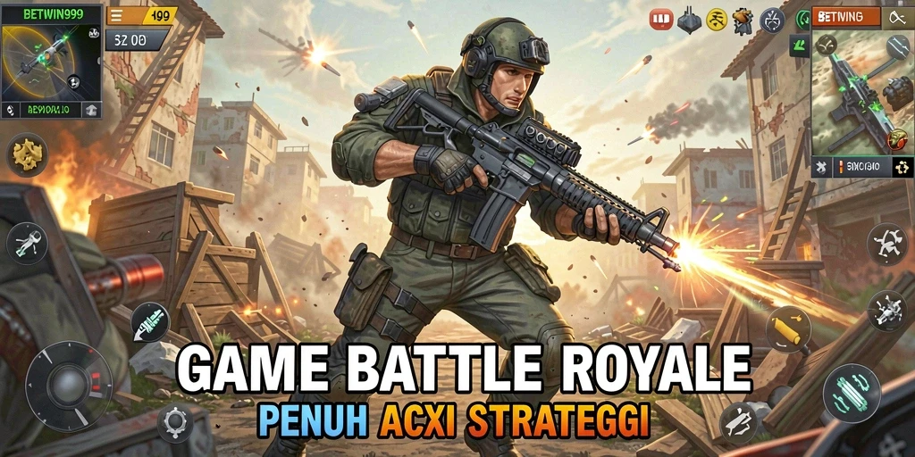 Tangkapan layar BETWIN999 menampilkan intensitas gameplay Battle Royale.