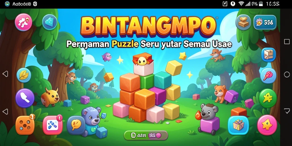 Screenshot gameplay BINTANGMPO dengan tantangan puzzle yang menarik.