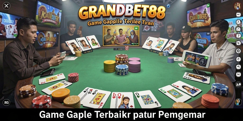 Tampilan gameplay Gaple yang seru di GRANDBET88.