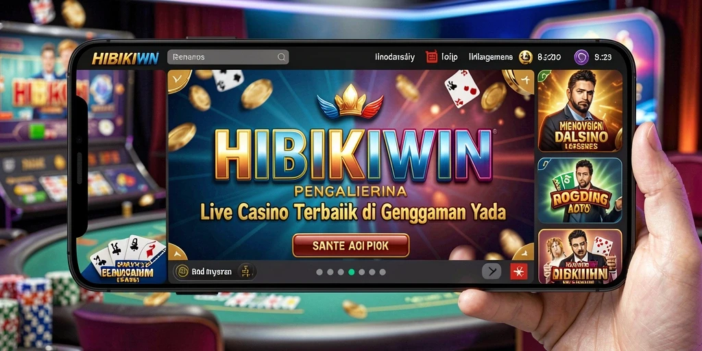 Screenshot utama HIBIKIWIN menampilkan gameplay Live Casino yang mendebarkan.