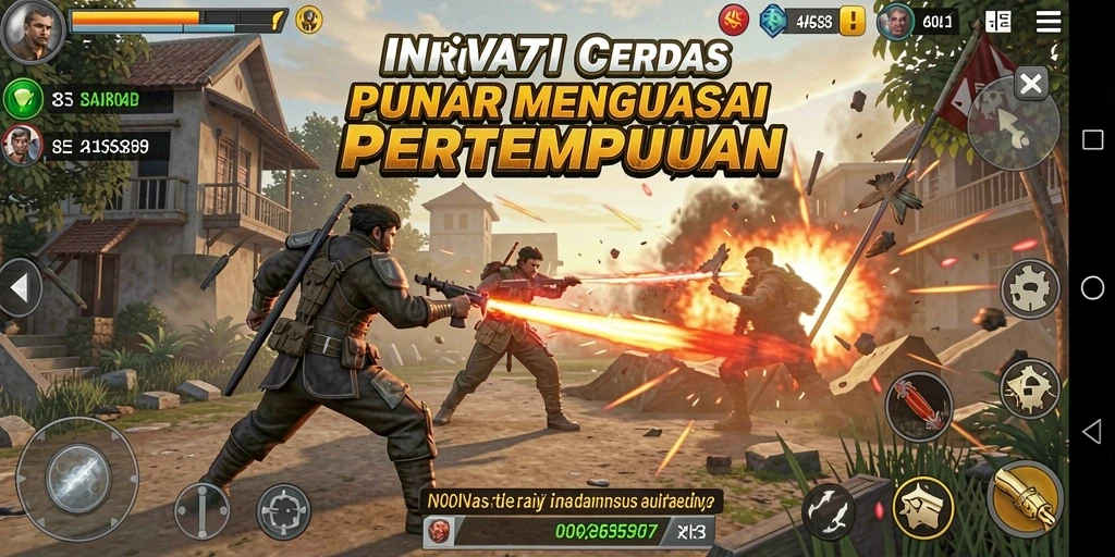 Screenshot INOVA77 menampilkan pertempuran strategis yang mendebarkan.