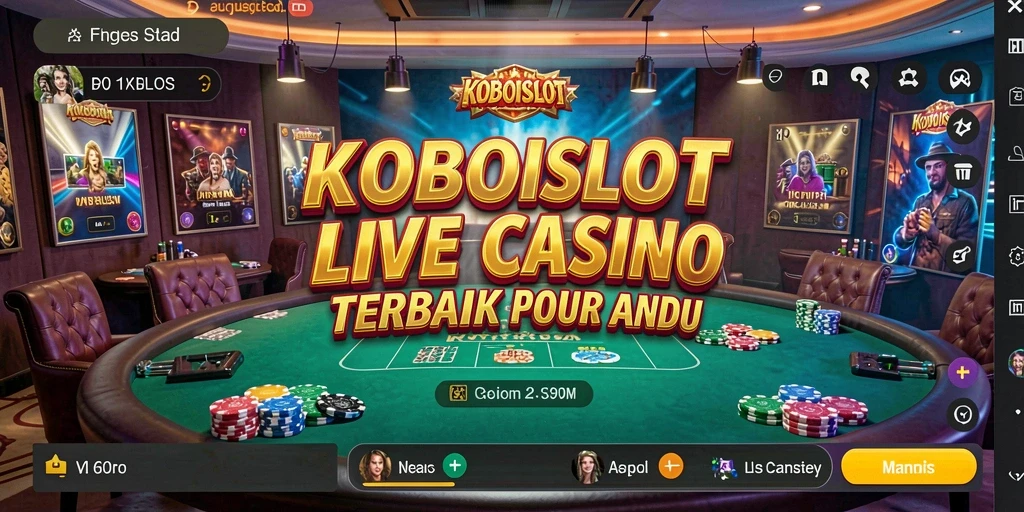 Tampilan antarmuka permainan Live Casino yang mengesankan di KOBOISLOT.