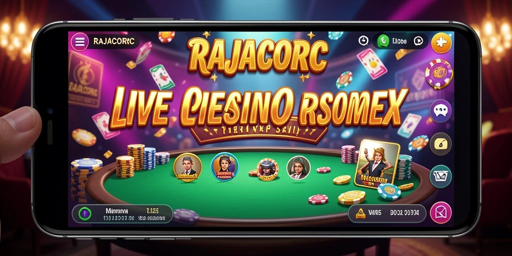 Tampilan menarik dari gameplay Live Casino di RAJACORC.