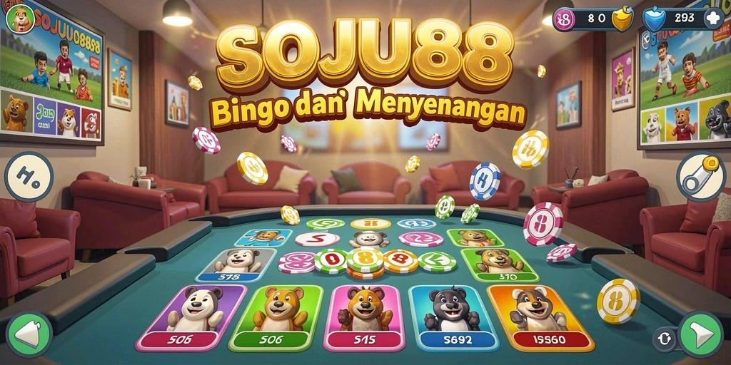 Screenshot gameplay dinamika permainan Bingo SOJU88 yang seru.