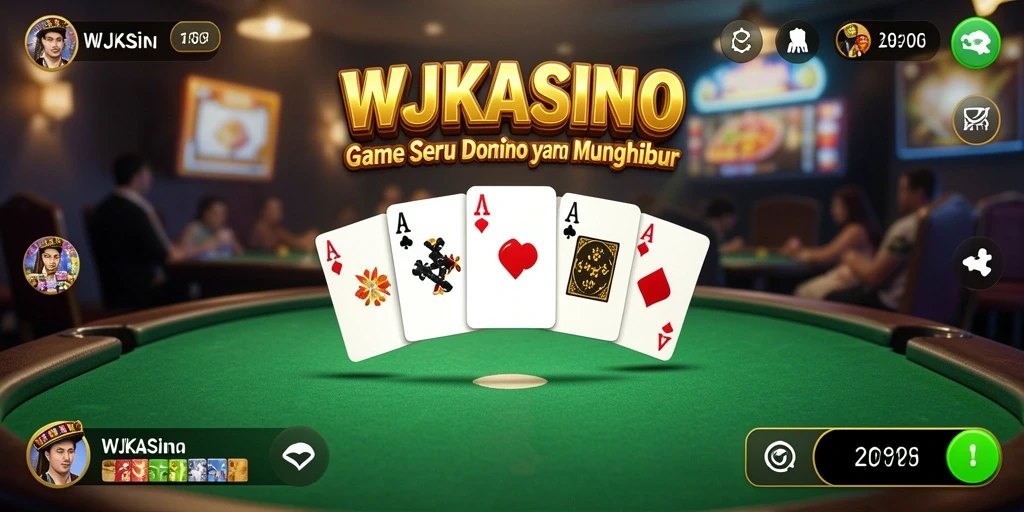 Screenshot gameplay WJKASINO yang menampilkan keseruan permainan Domino.