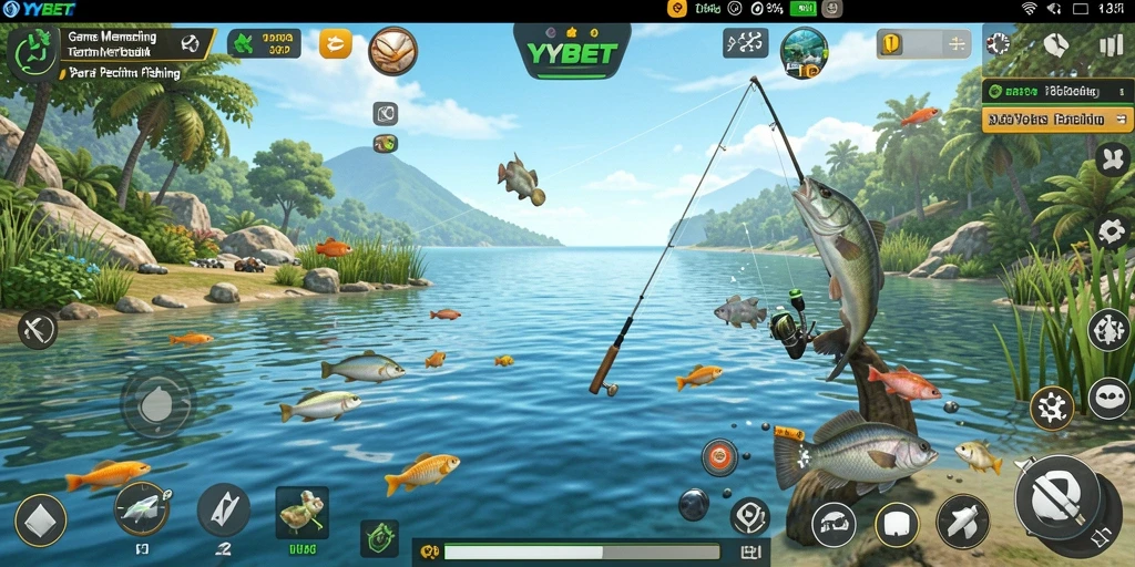 Tampilan gameplay YYBET yang menarik saat memancing dengan berbagai jenis ikan.